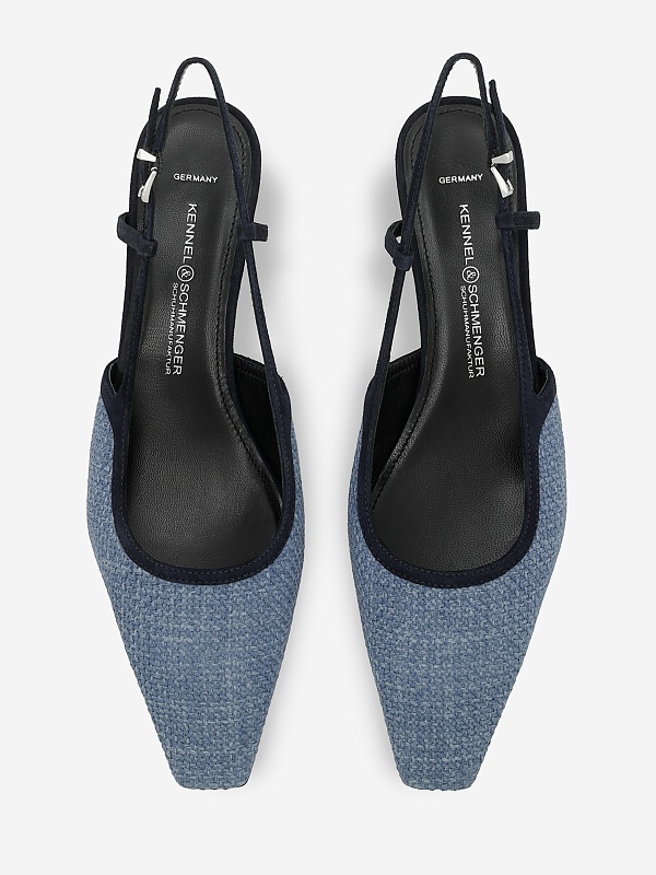 Слингбэки (каблук) жен Kennel & Schmenger 39100-288 jeans/ocean - 5