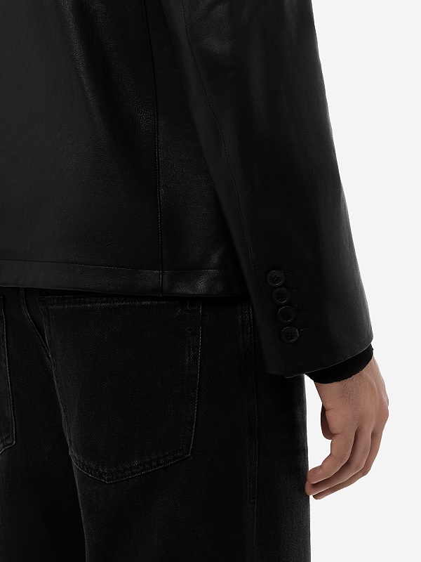 Куртка кожаная муж Tonywack BE34LJ10 BLACK - 4