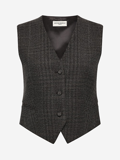 Жилет жен Officine Generale W25WTLG404 ICEDCOF/DKBRWN/ECRU - 0