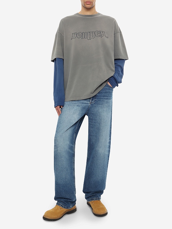 Футболка с длинным рукавом муж BOMBER SS26N022 - 1