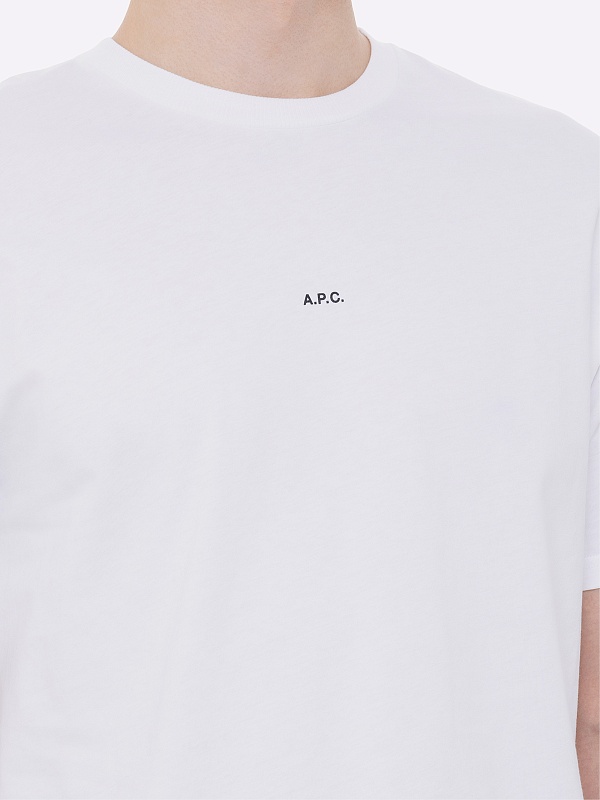 Футболка муж A.P.C. COHBW-H26386 TZC WHITE/BLACK - 5