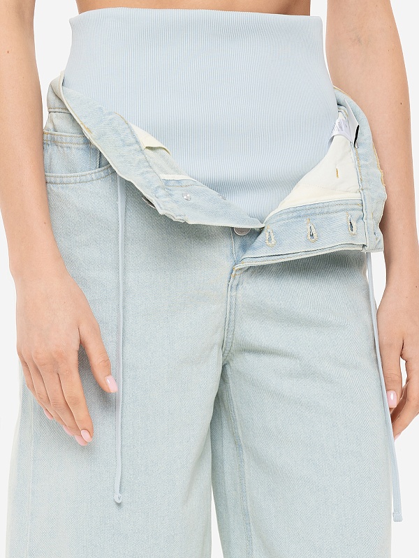 Шорты жен Yuzefi YUZRS25-RW-TR04-43 LIGHT BLUE - 5