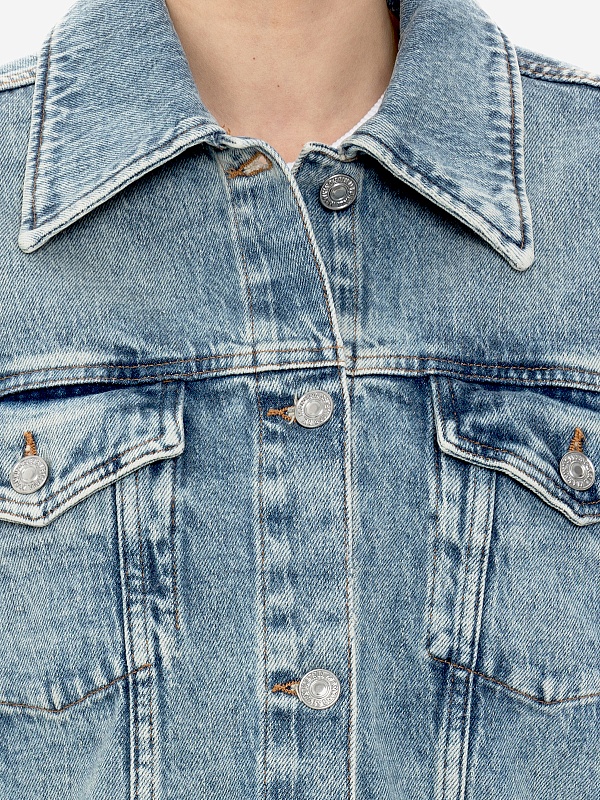 Куртка джинсовая жен 7 For All Mankind JSNIC650FR LIGHT BLUE - 5