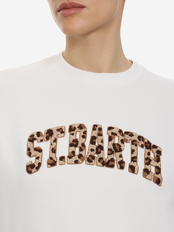 Толстовка жен MC2 Saint Barth STDW001 01448I STB LEOPARD TERRY 10 EMB - 2