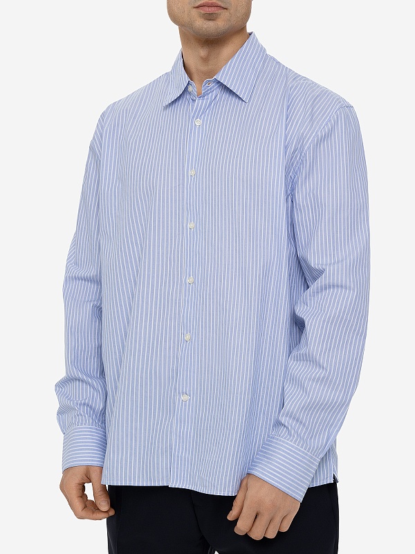 Рубашка муж Officine Generale W24MSHI004PRE BLUE/WHITE - 3
