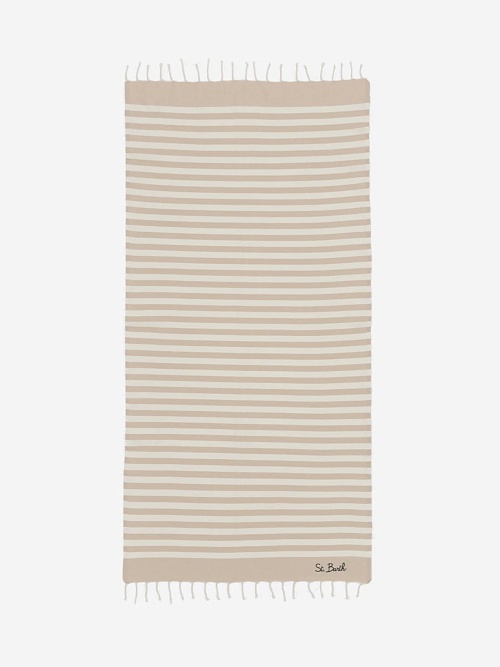 Полотенце жен MC2 Saint Barth FOUL002 02028H SB BEACH STRIPES V 11 EMB - 0