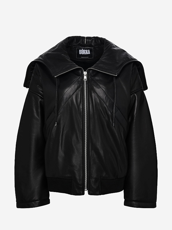 Куртка кожаная жен Burka an-2426 Черный - 8