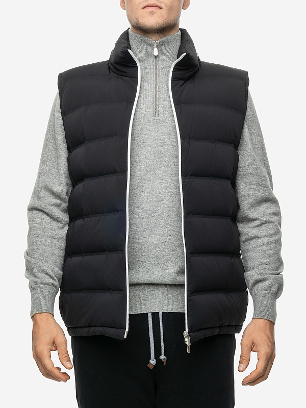 Жилет утепленный муж Brunello Cucinelli MM4031940 NERO - 2