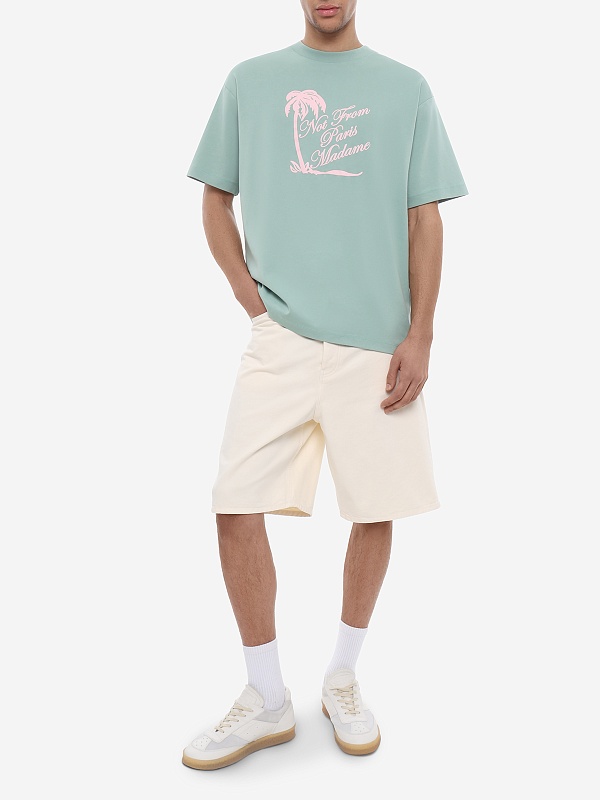 Футболка муж Drôle de Monsieur K-TS297-CO002-WG WATER GREEN - 1