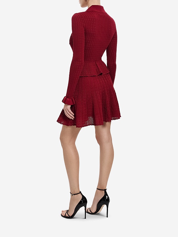 Платье жен Self-Portrait PF25-093S-BU BURGUNDY - 3