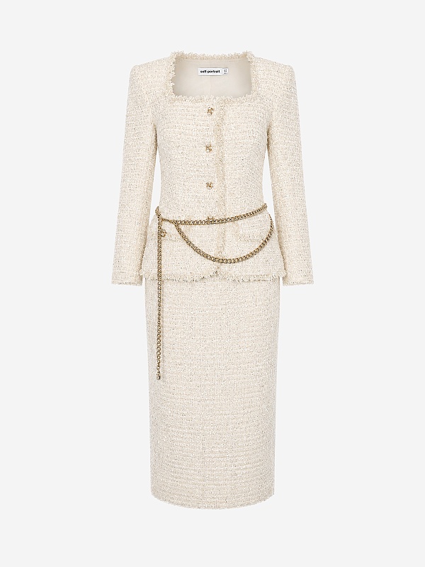 Платье жен Self-Portrait AW26-059MA-C CREAM - 0