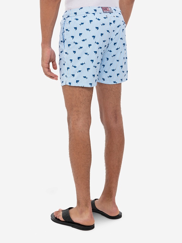 Плавки муж MC2 Saint Barth COM0009 01715H SHARK TROUBLE STRIPES S 3161 - 3