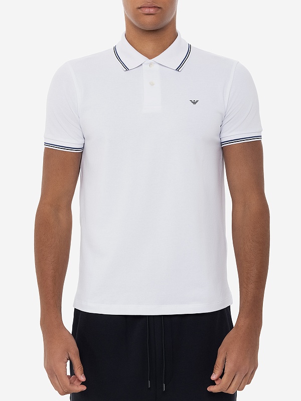 Поло муж Emporio Armani 8N1FB4 1JPTZ 0100 BIANCO OTTICO - 2