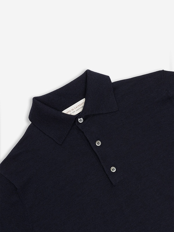 Поло с длинным рукавом муж Filippo De Laurentiis PL1ML LSC18R 890 dark blue - 2