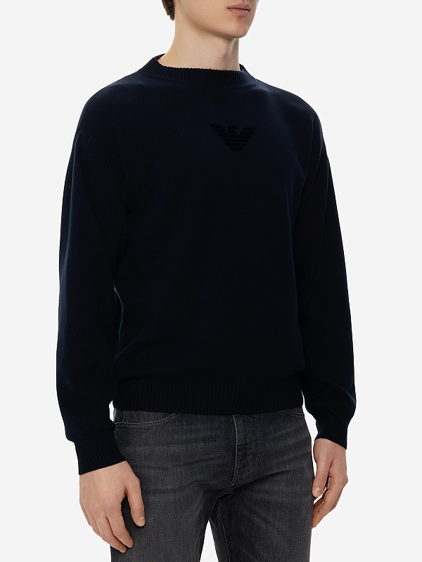 Свитер муж Emporio Armani EM000515 AF12177 UB109 NAVY BLUE - 3