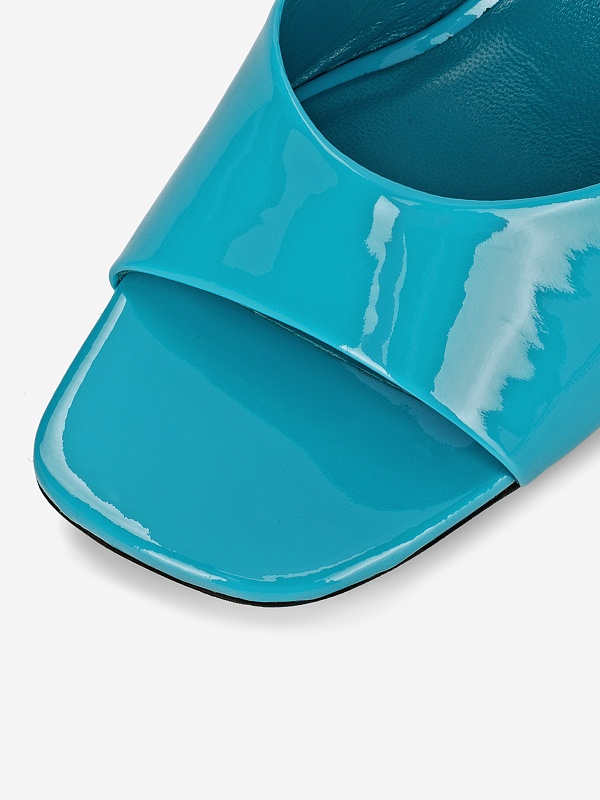 Босоножки By Far 22FWROMYMAQAP Romy Aqua Patent Leather Aqua - 5