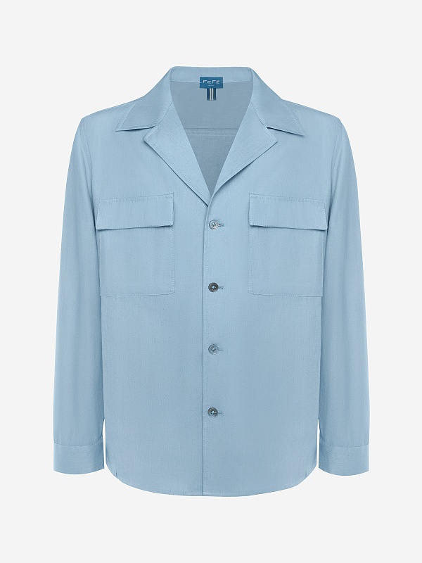 Рубашка муж Fefe Napoli GBOWCHAMBRAY-G101 SKY - 0