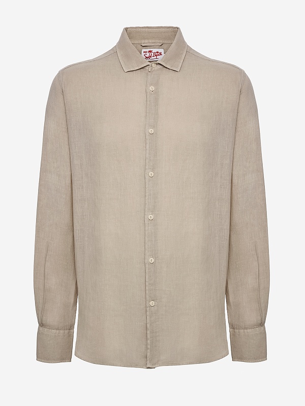 Рубашка муж MC2 Saint Barth PAMP001 00275H LINEN 11 BEIGE - 4