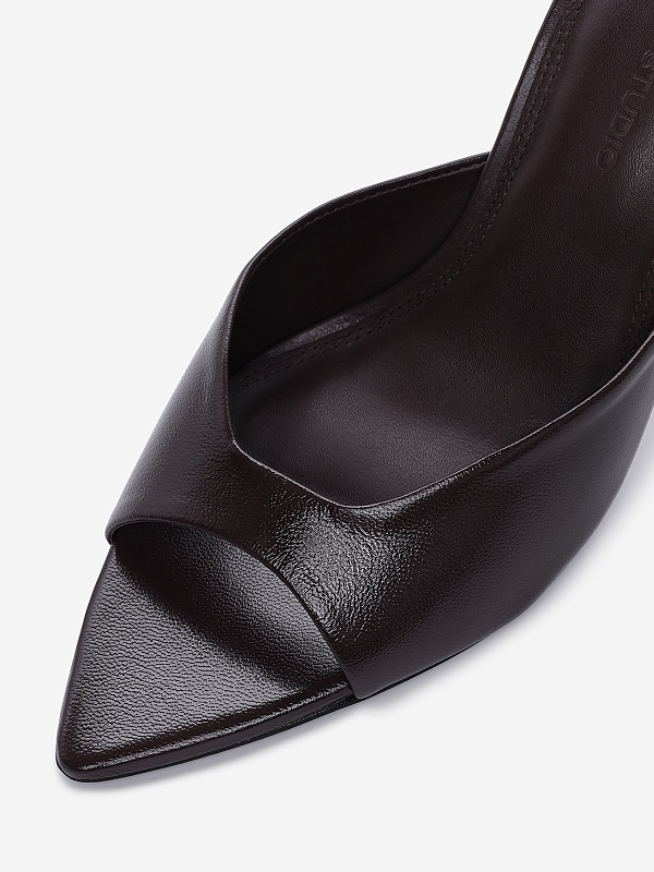 Мюли (каблук) жен Black Suede Studio BREA 80 | 80mm black coffee - 4