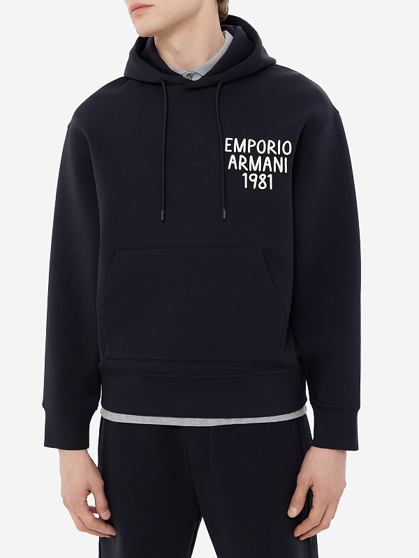 Худи муж Emporio Armani 3D1M72 1JHSZ 09R4 CHAIN NAVY - 3
