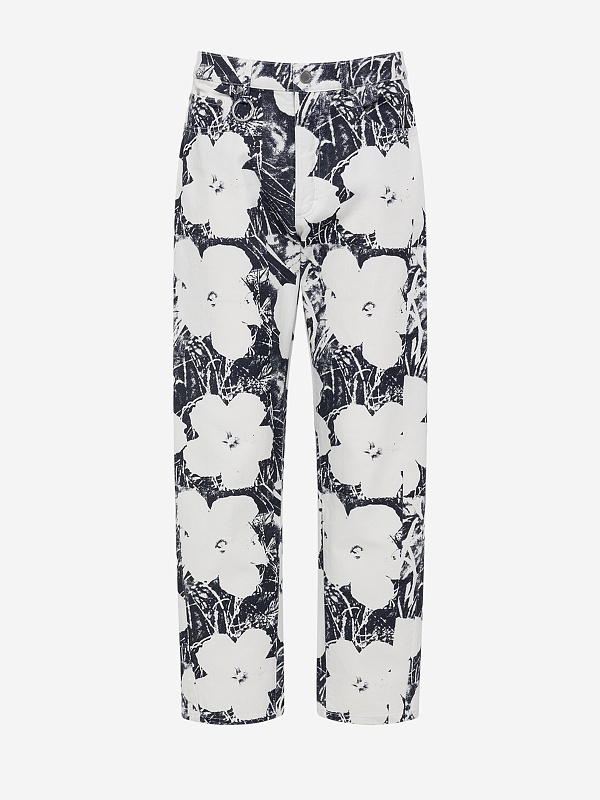 Джинсы муж Etudes Studio SIDE DENIM FLOWERS Print - 8