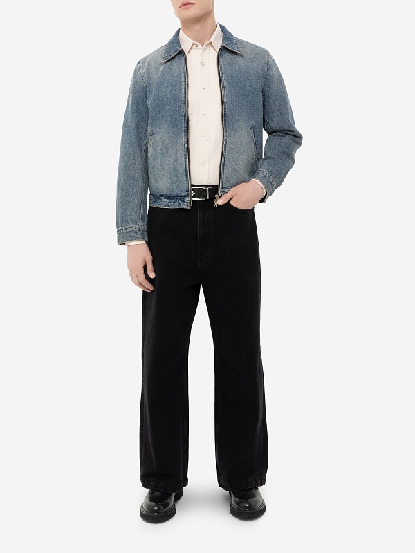 Куртка джинсовая муж Tonywack BE12DJ05 WASHED MID BLUE - 2