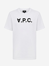 Футболка муж A.P.C. COHBM-M26384 TAE WHITE/DARK NAVY