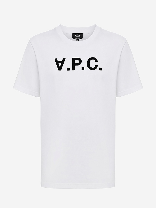 Футболка муж A.P.C. COHBM-M26384 TAE WHITE/DARK NAVY - 4