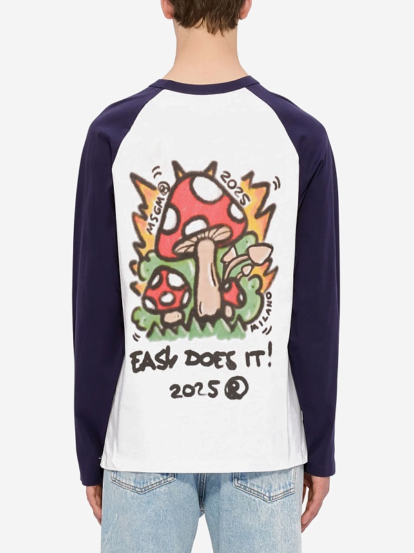 Футболка с длинным рукавом муж MSGM 3940MM78 257798 01 - 2