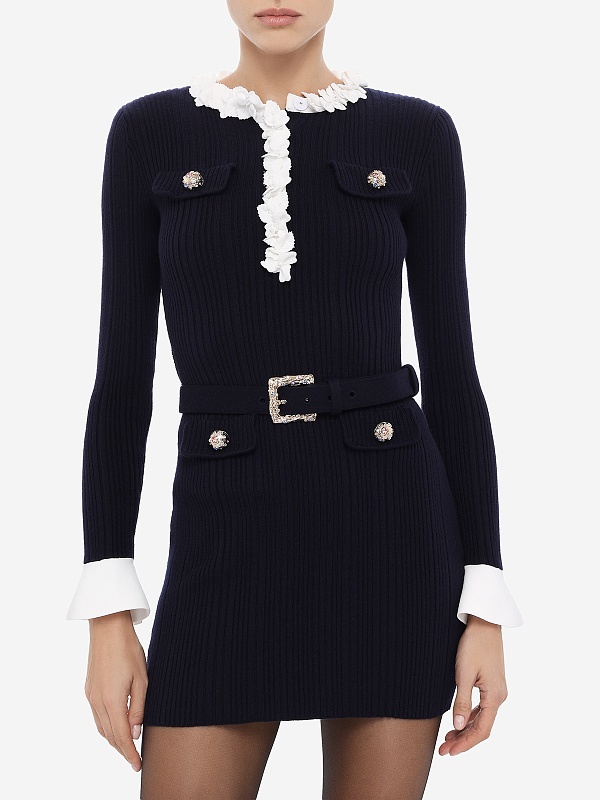 Платье жен Self-Portrait AW26-101S-N NAVY - 3