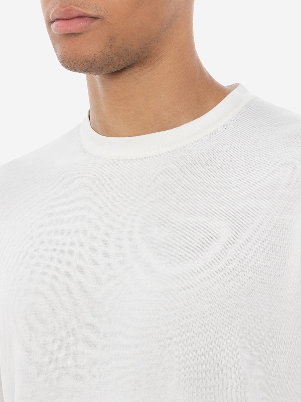 Джемпер с коротким рукавом муж Filippo De Laurentiis TS0MC CR14R 020 cream - 4