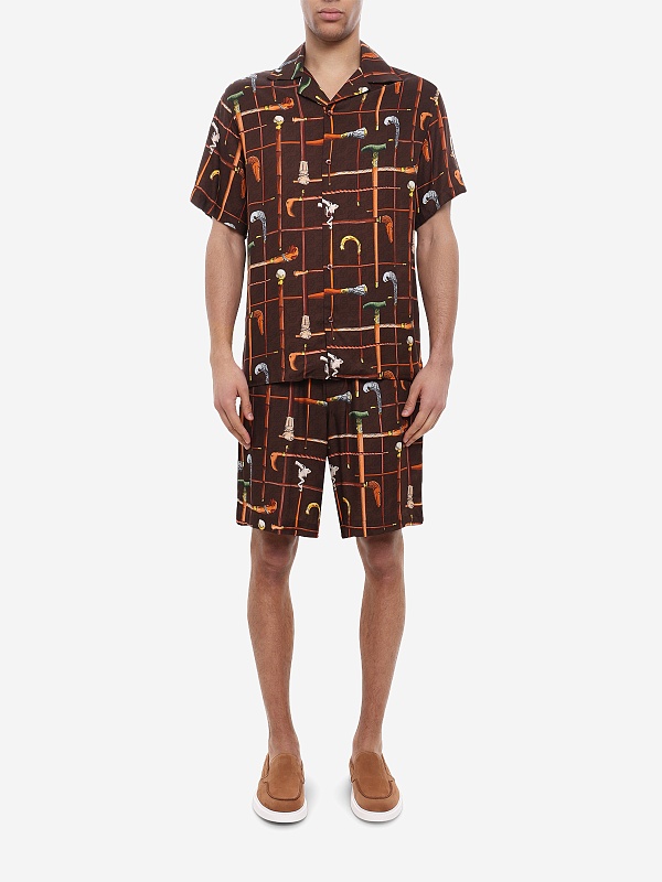 Шорты муж Drôle de Monsieur K-BS158-VI033-BN BROWN - 1