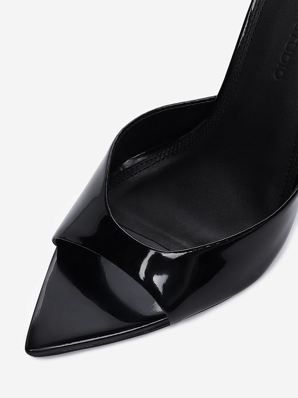 Мюли (каблук) жен Black Suede Studio BREA | 100mm black - 4