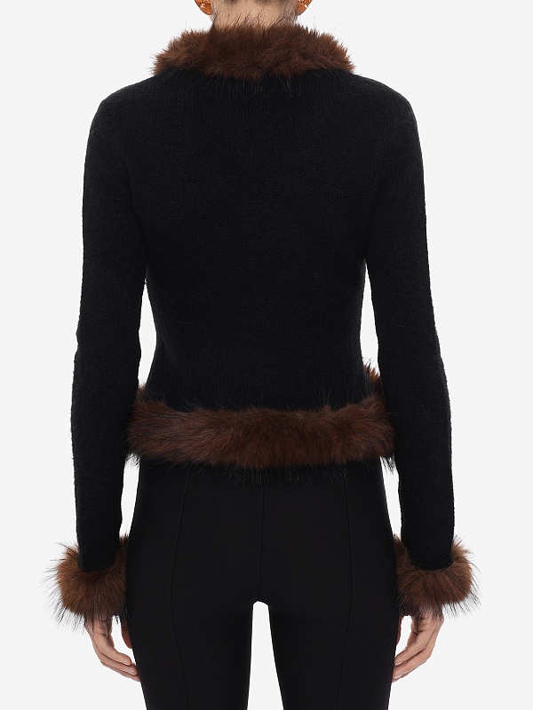 Кардиган жен Self-Portrait AW26-148C-B BLACK - 4